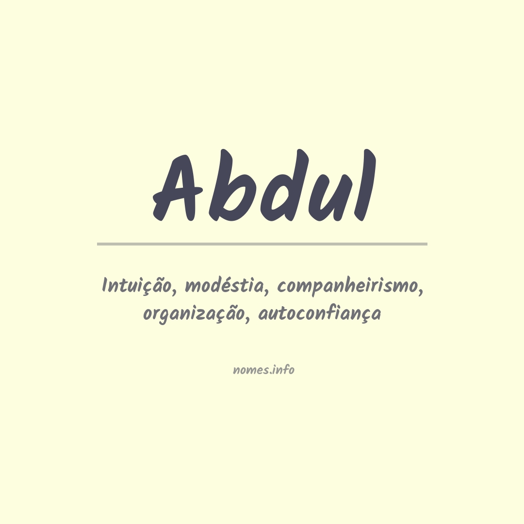 Significado do nome Abdul