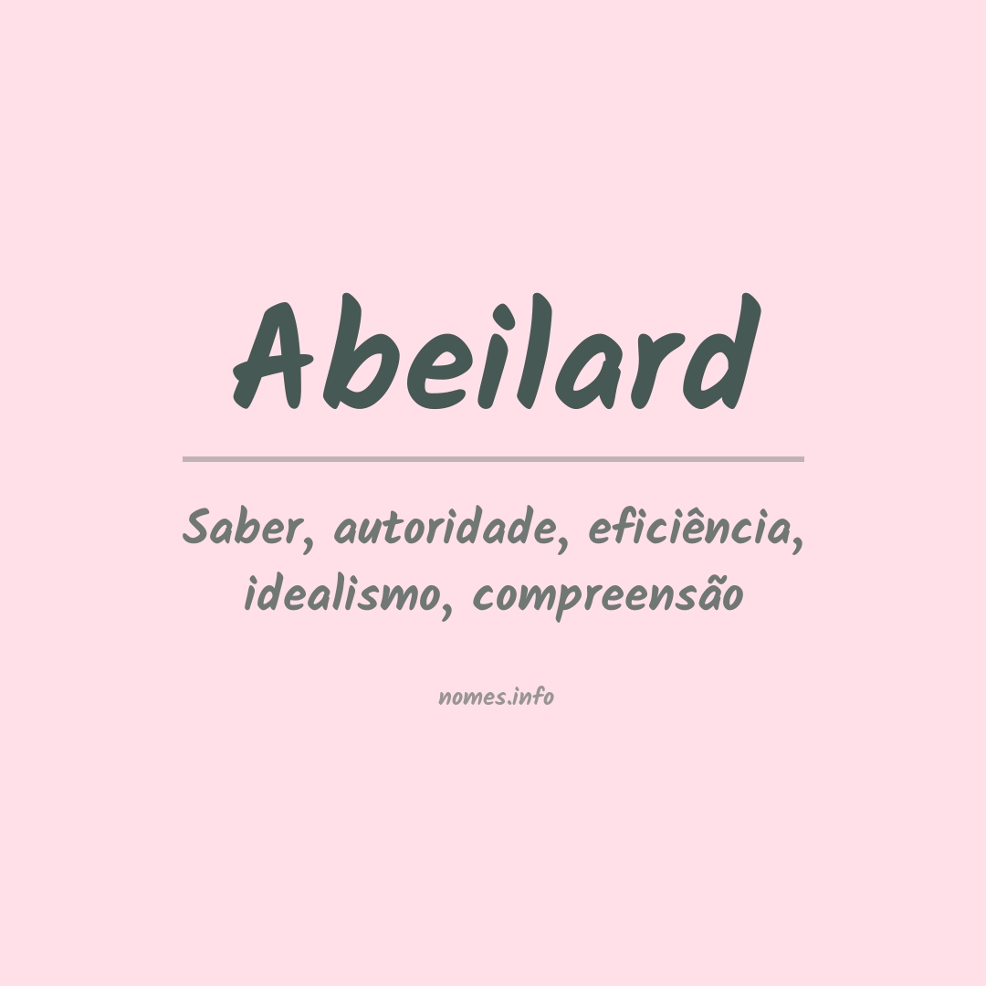 Significado do nome Abeilard