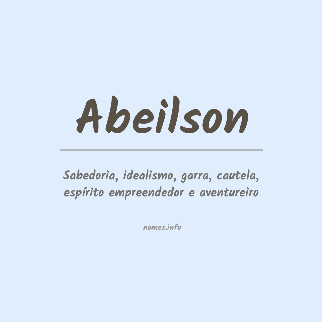 Significado do nome Abeilson