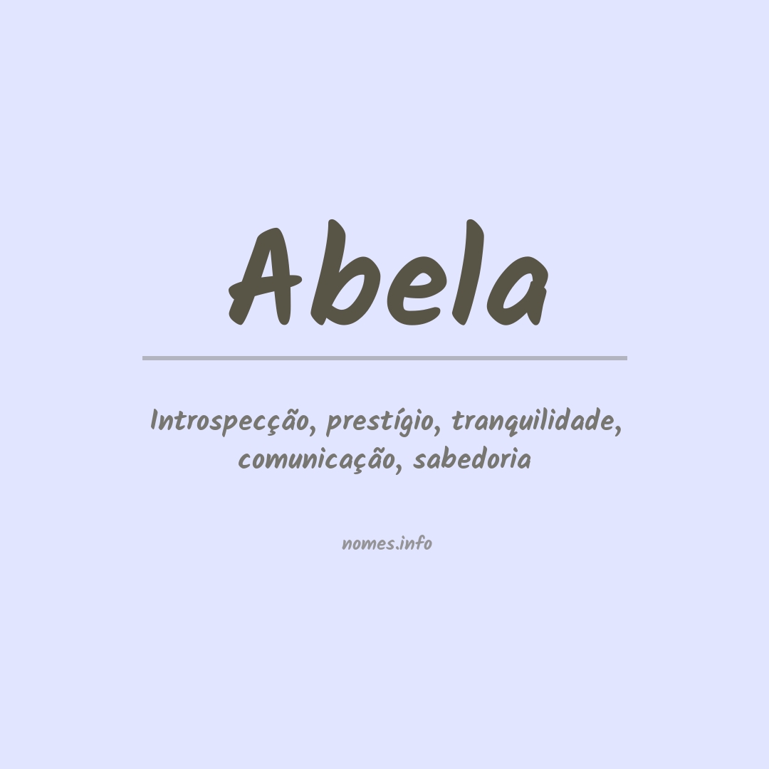 Significado do nome Abela