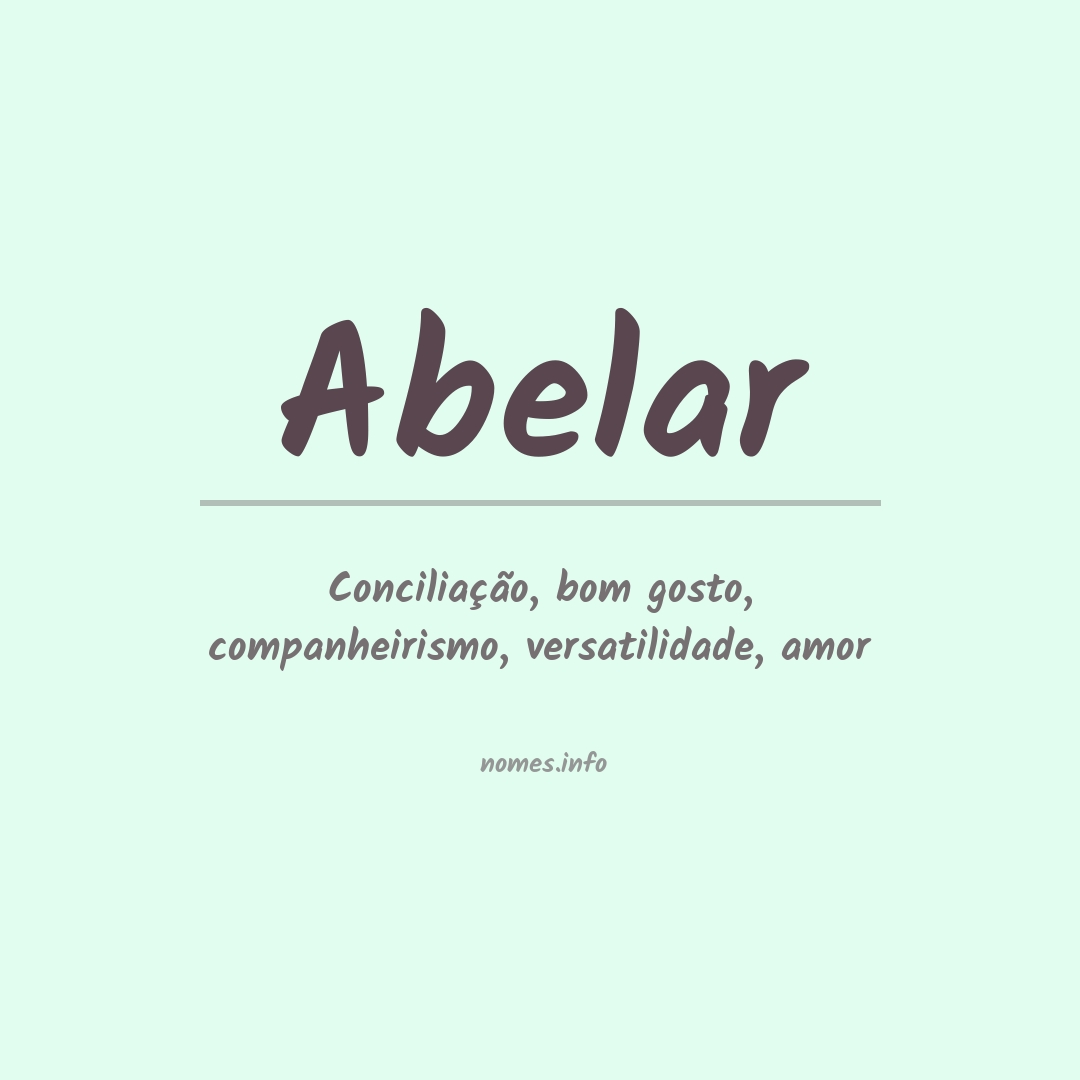 Significado do nome Abelar