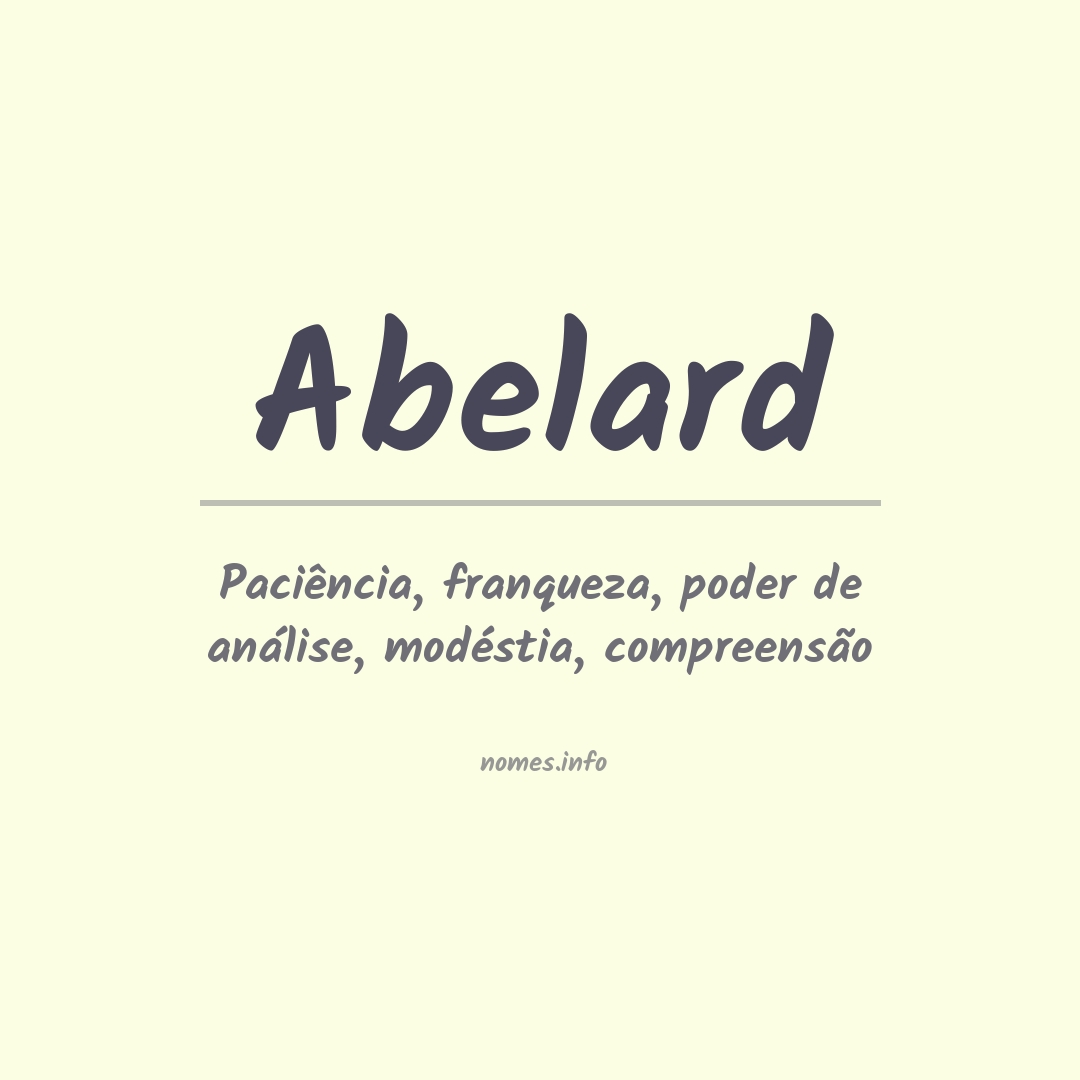 Significado do nome Abelard