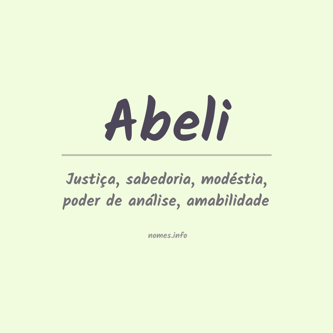 Significado do nome Abeli