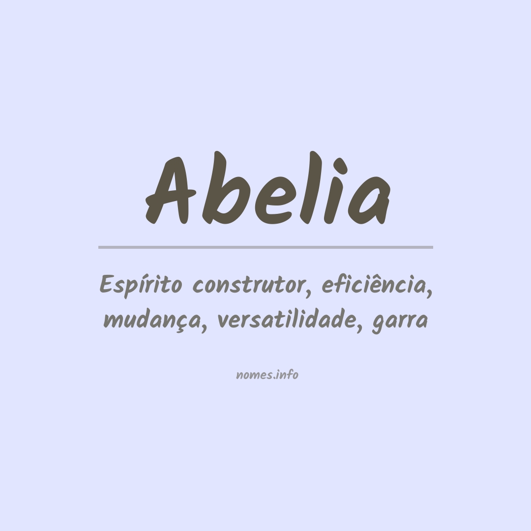 Significado do nome Abelia