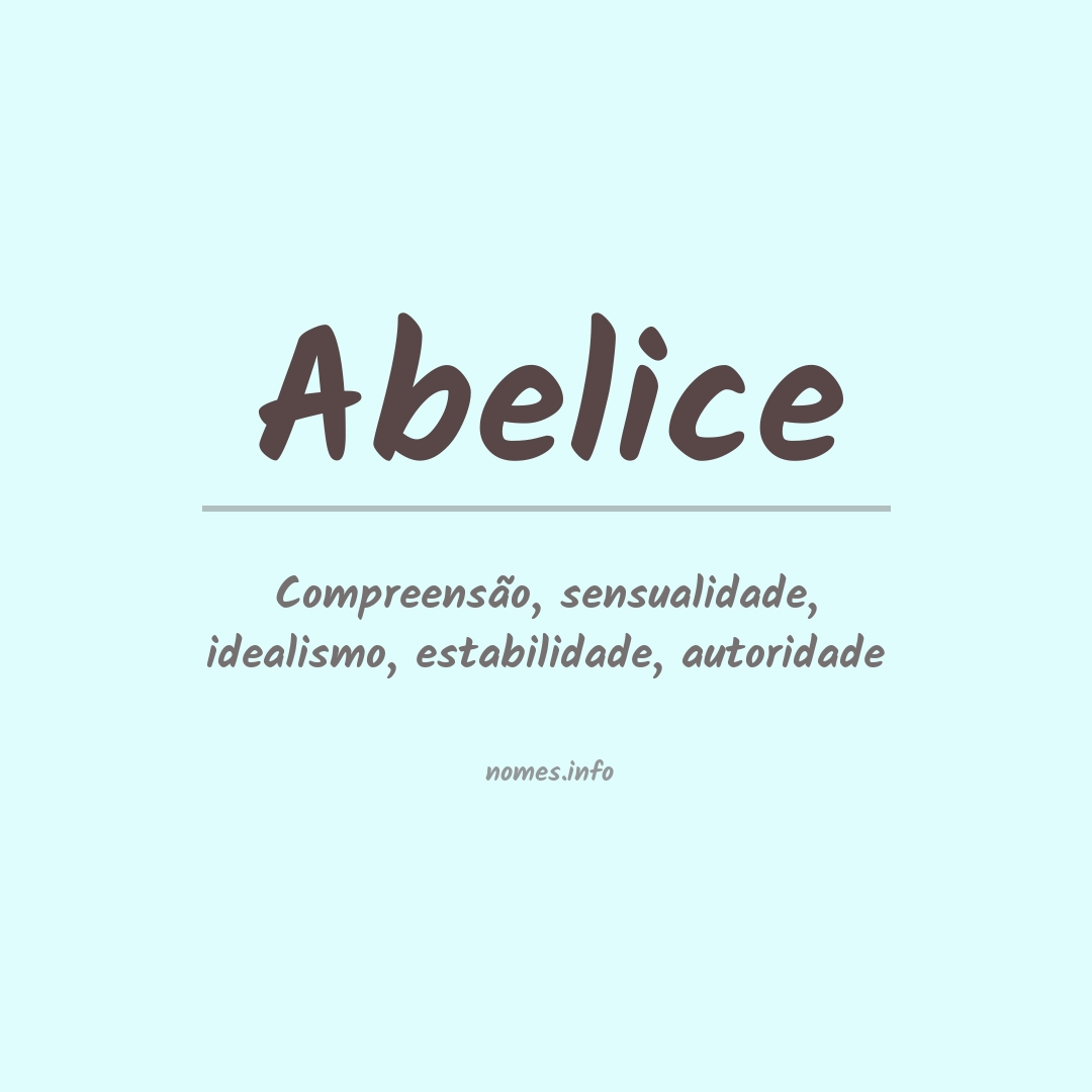 Significado do nome Abelice