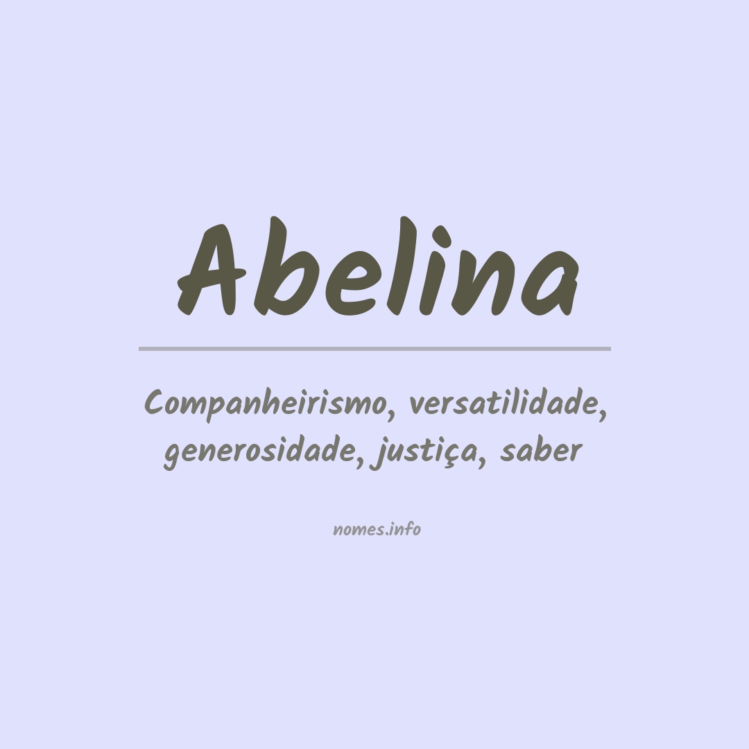 Significado do nome Abelina