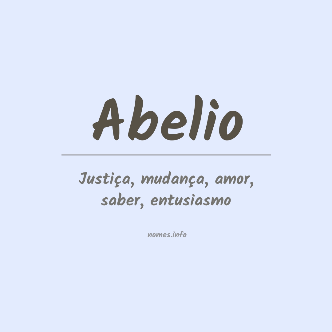 Significado do nome Abelio