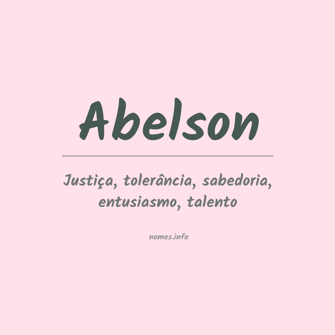Significado do nome Abelson