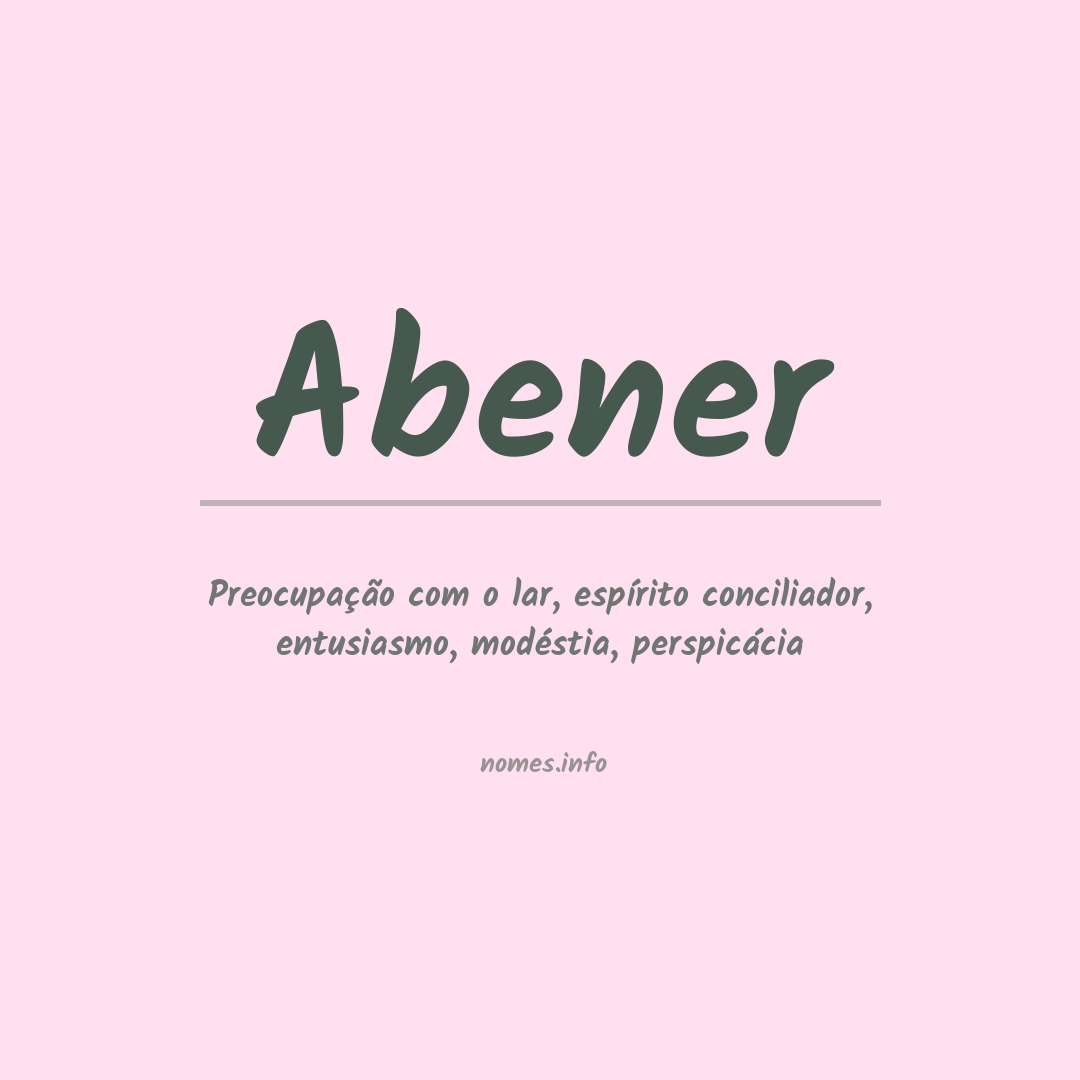 Significado do nome Abener