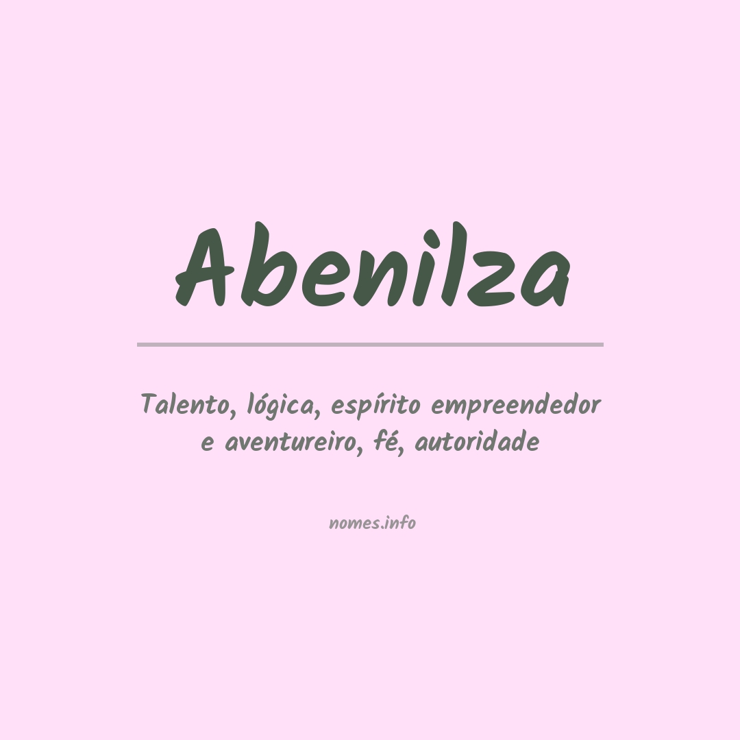 Significado do nome Abenilza