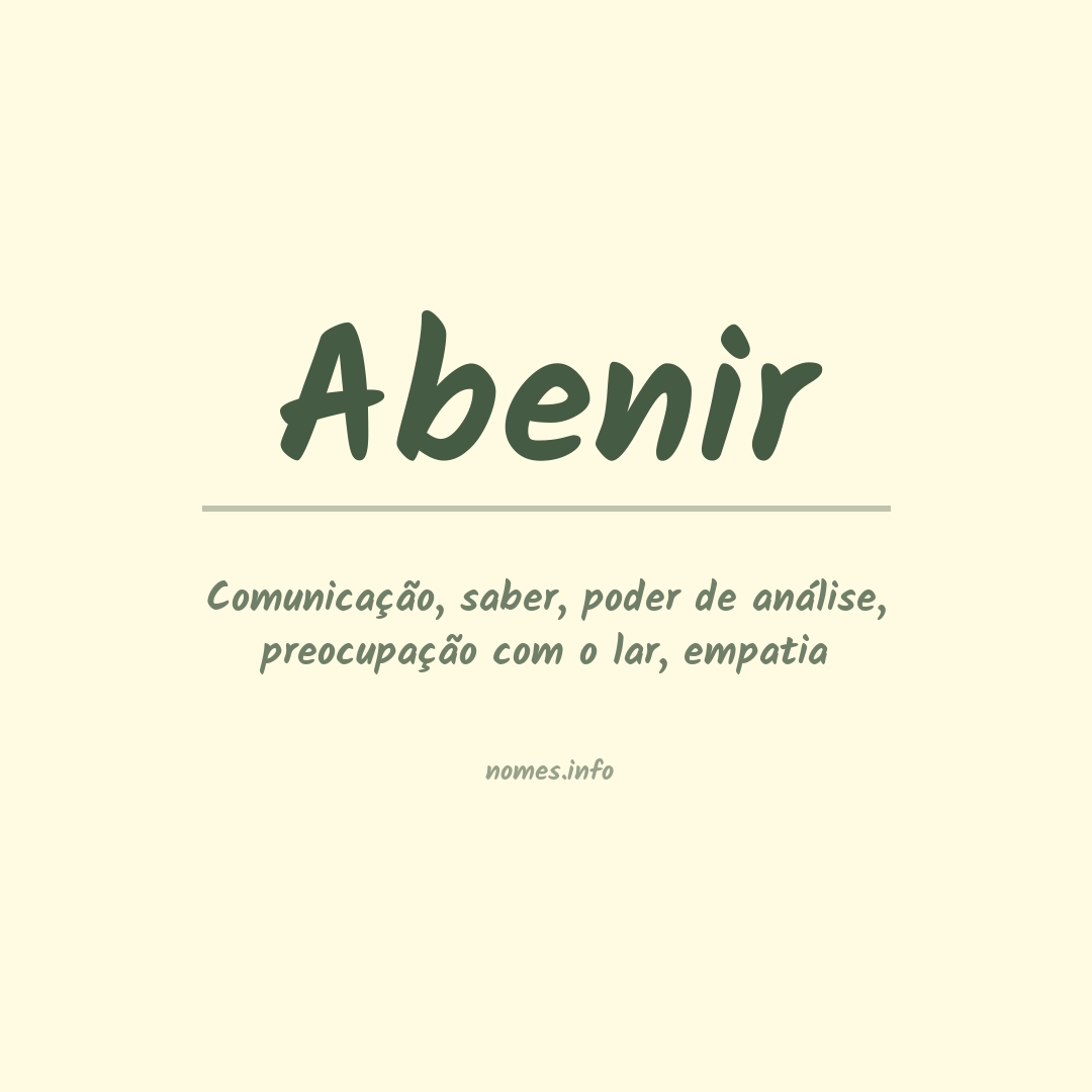 Significado do nome Abenir