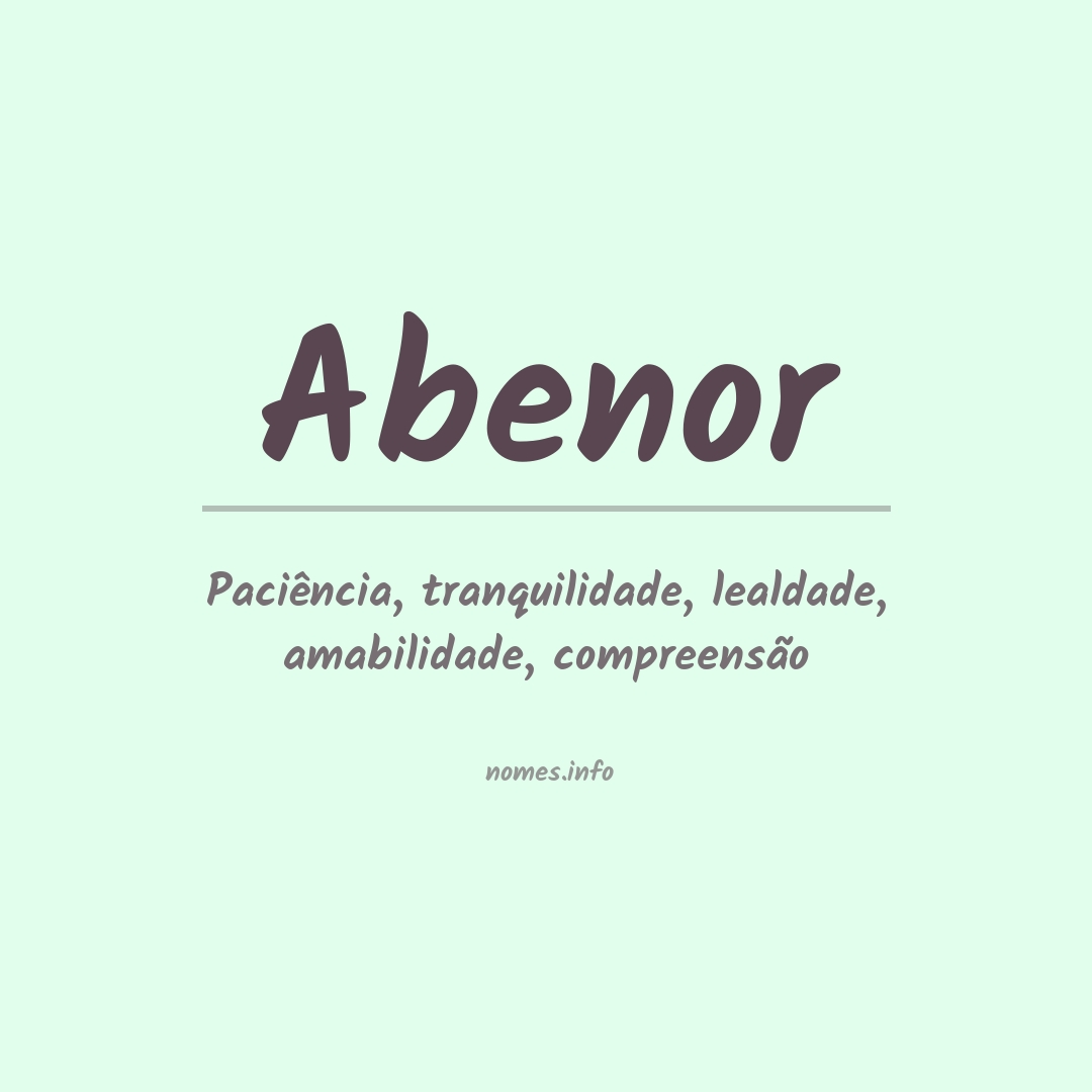 Significado do nome Abenor