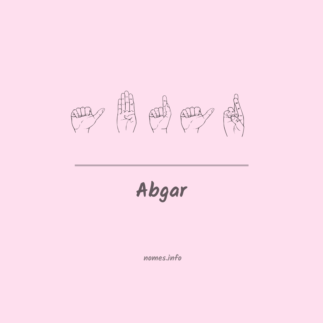 Abgar em Libras