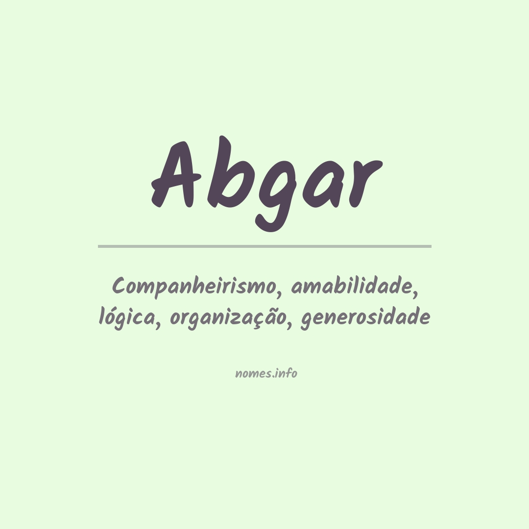 Significado do nome Abgar