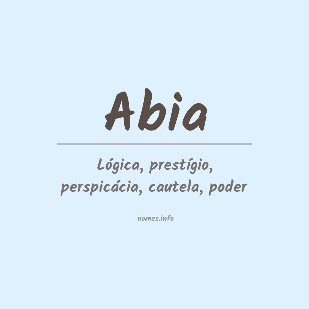 Significado do nome Abia