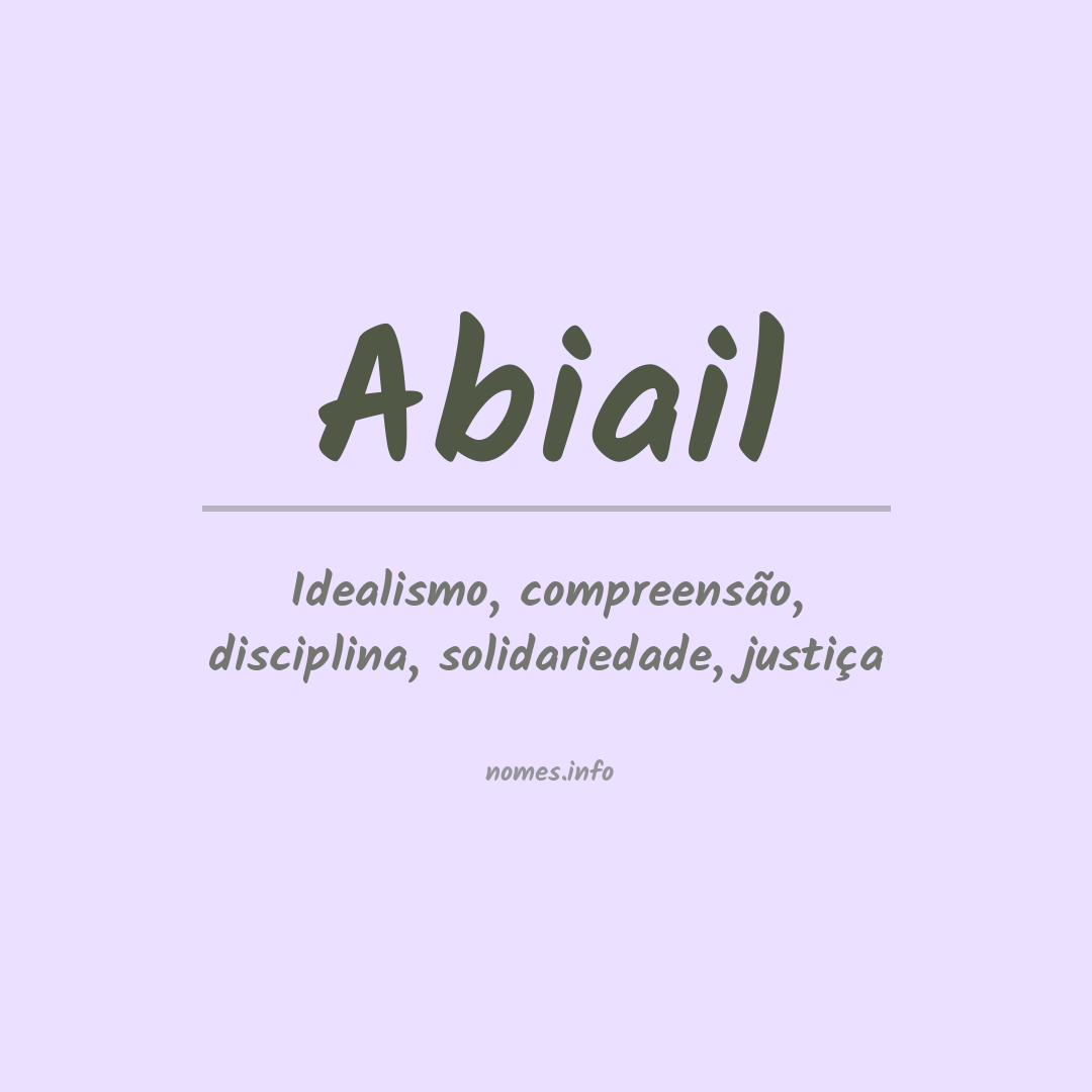 Significado do nome Abiail