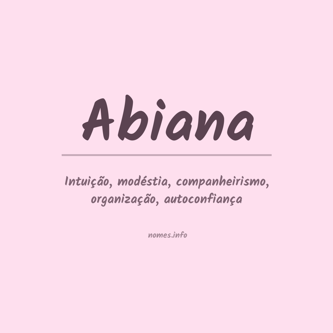 Significado do nome Abiana