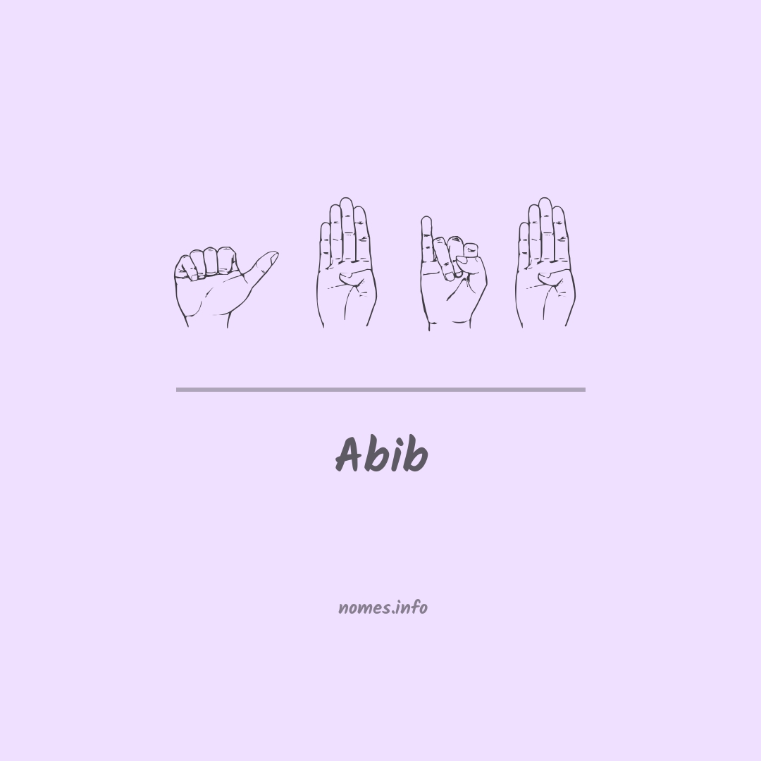 Abib em Libras