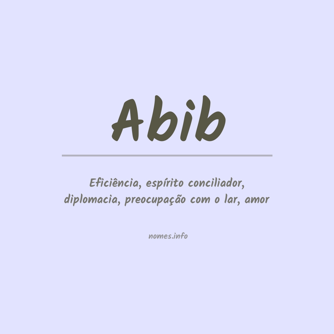 Significado do nome Abib