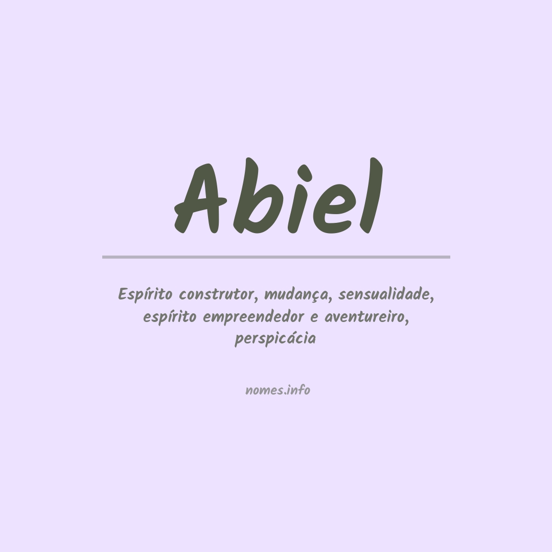 Significado do nome Abiel