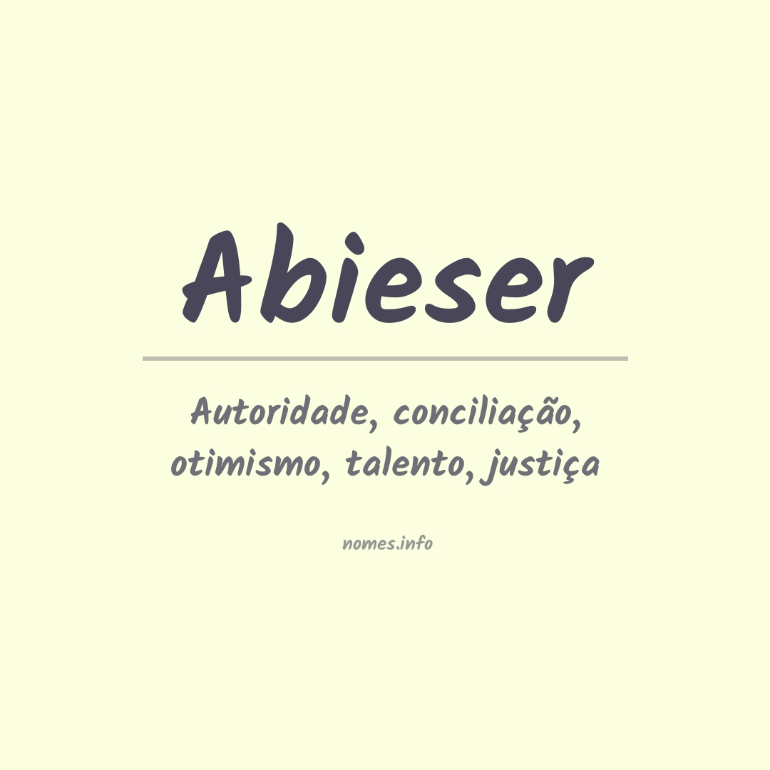 Significado do nome Abieser