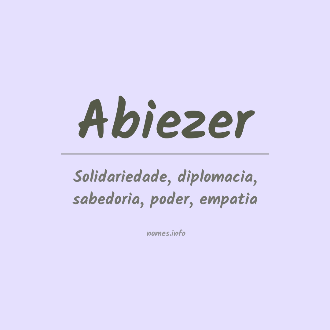 Significado do nome Abiezer