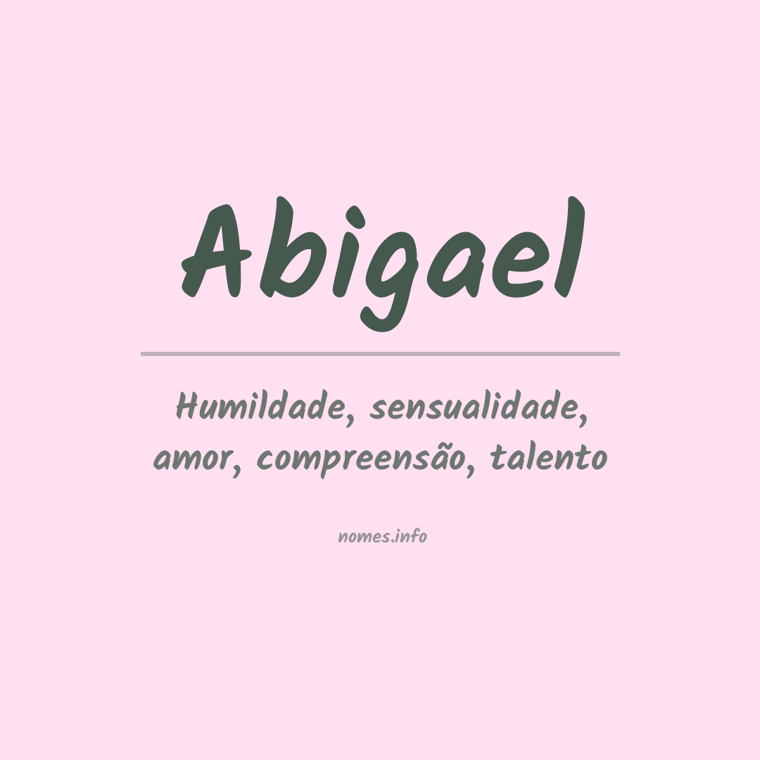 Significado do nome Abigael