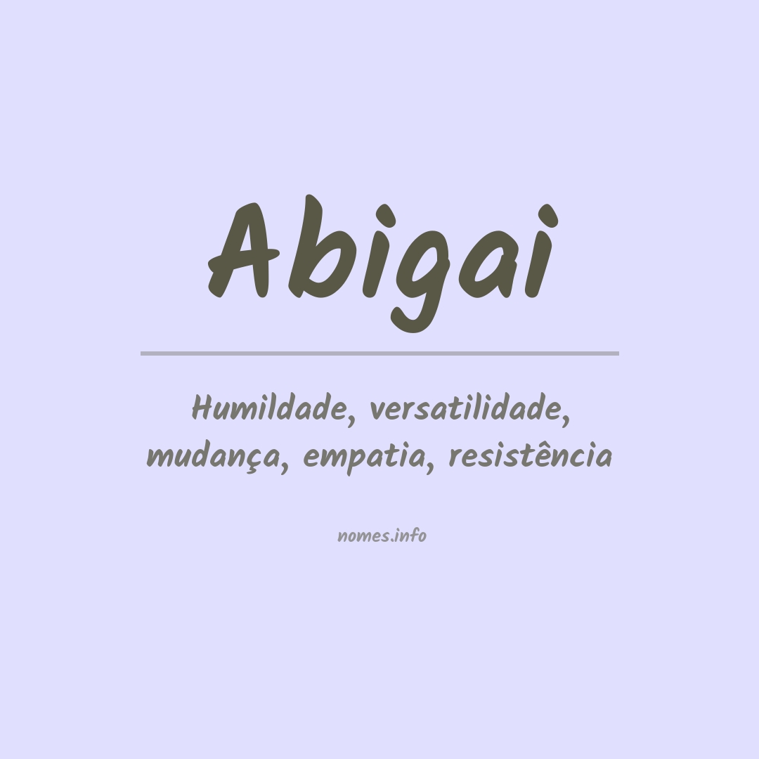 Significado do nome Abigai