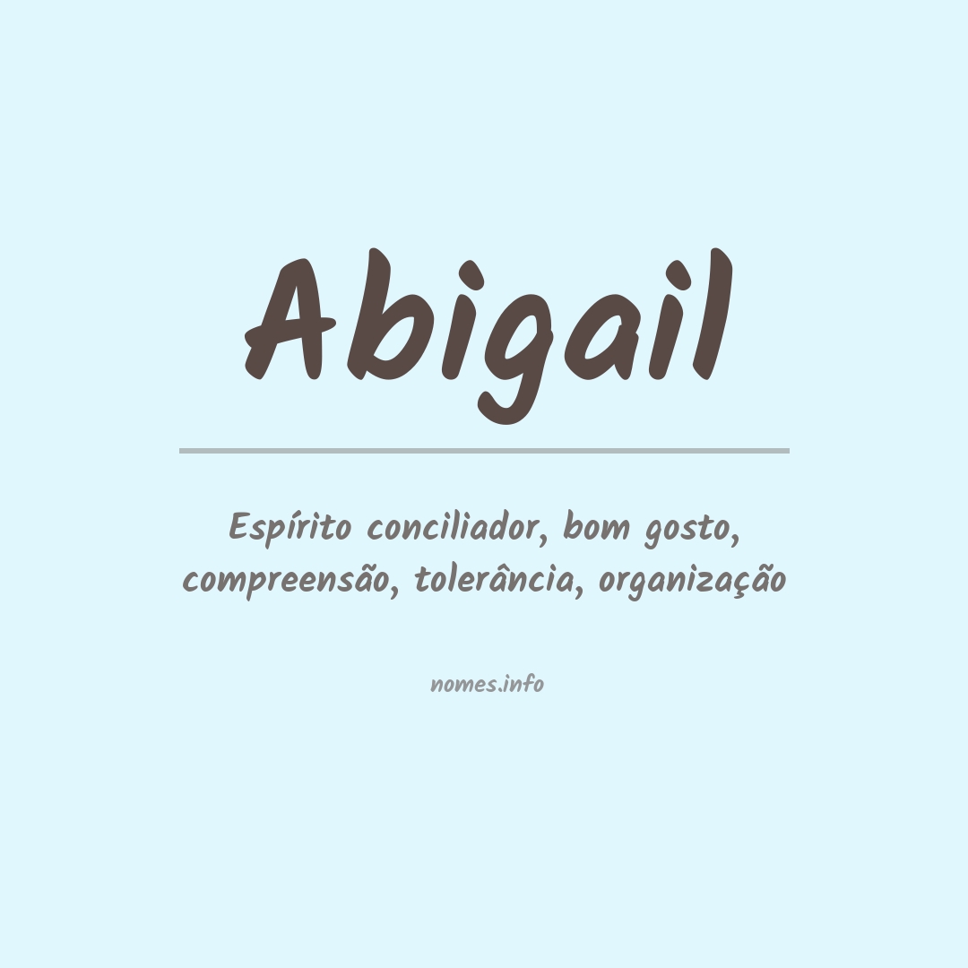 Significado do nome Abigail