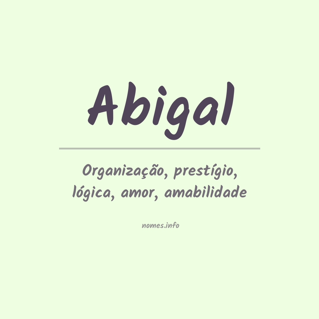 Significado do nome Abigal