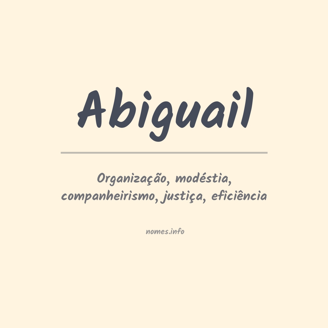 Significado do nome Abiguail