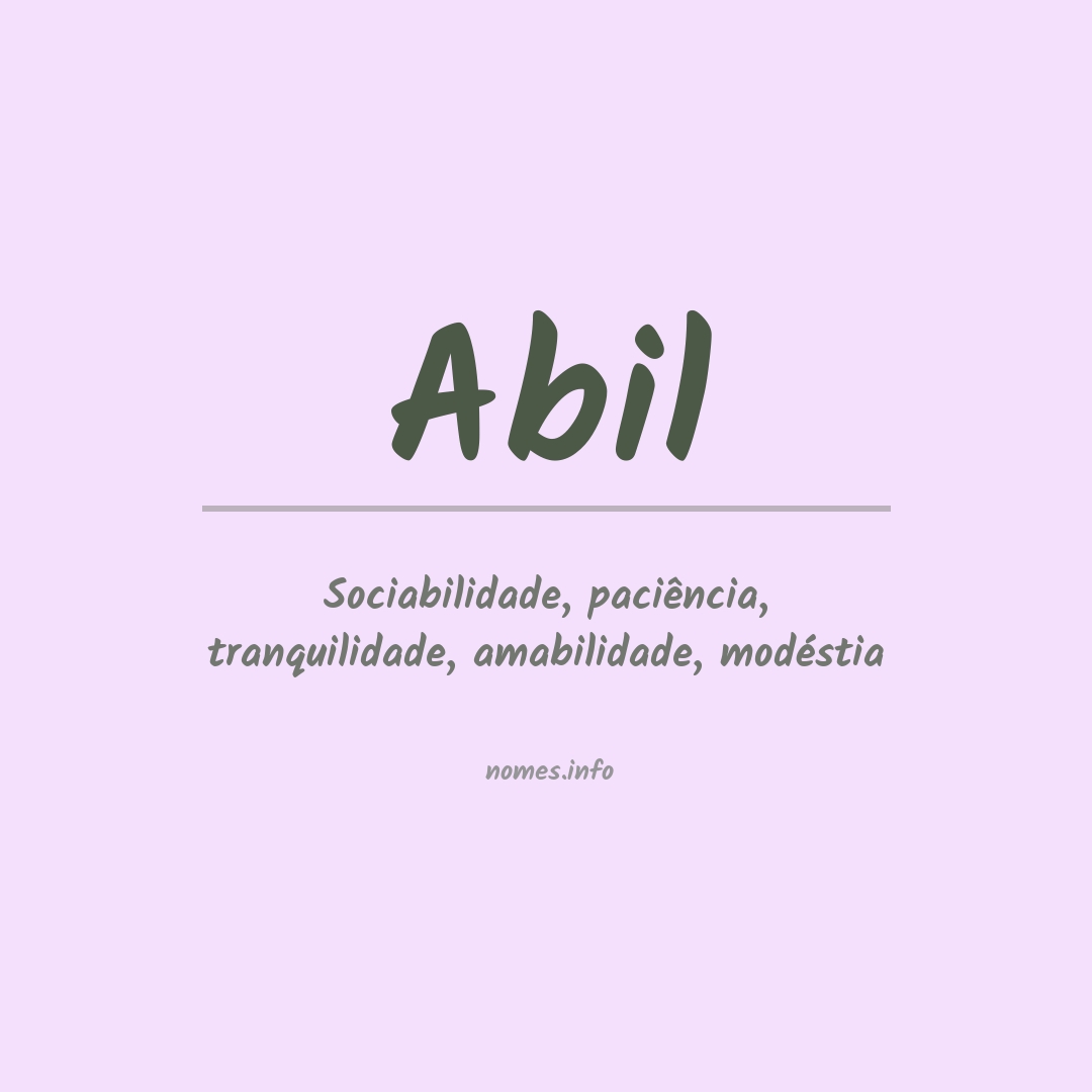Significado do nome Abil
