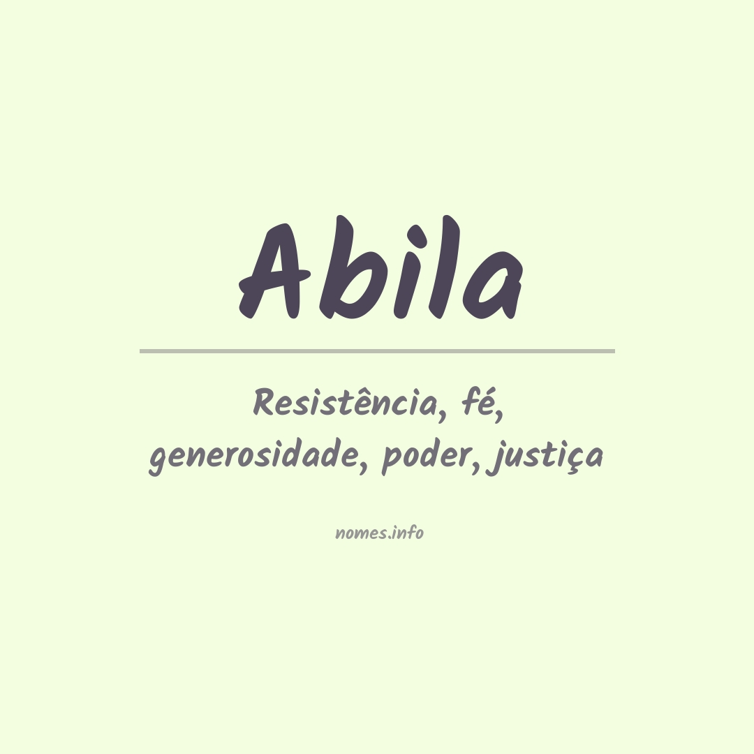 Significado do nome Abila