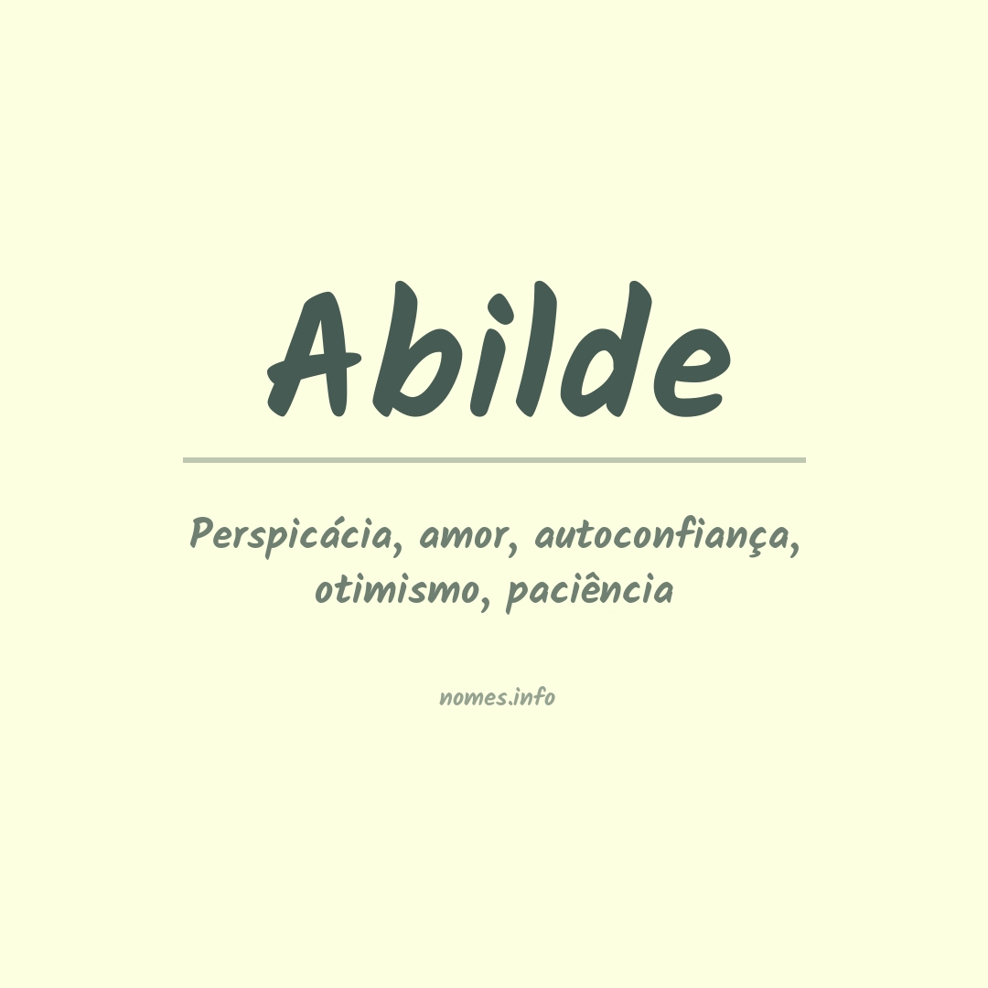 Significado do nome Abilde
