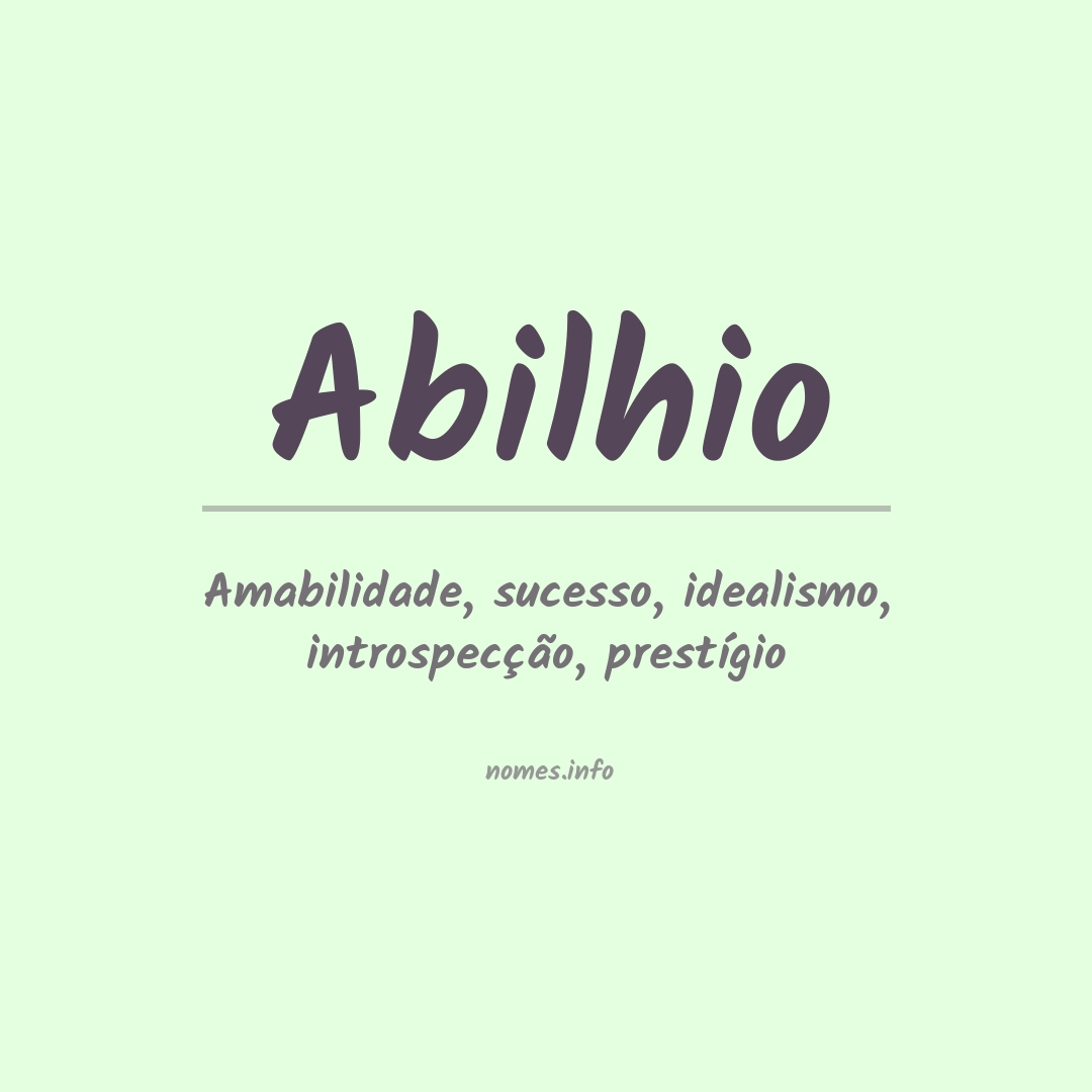Significado do nome Abilhio