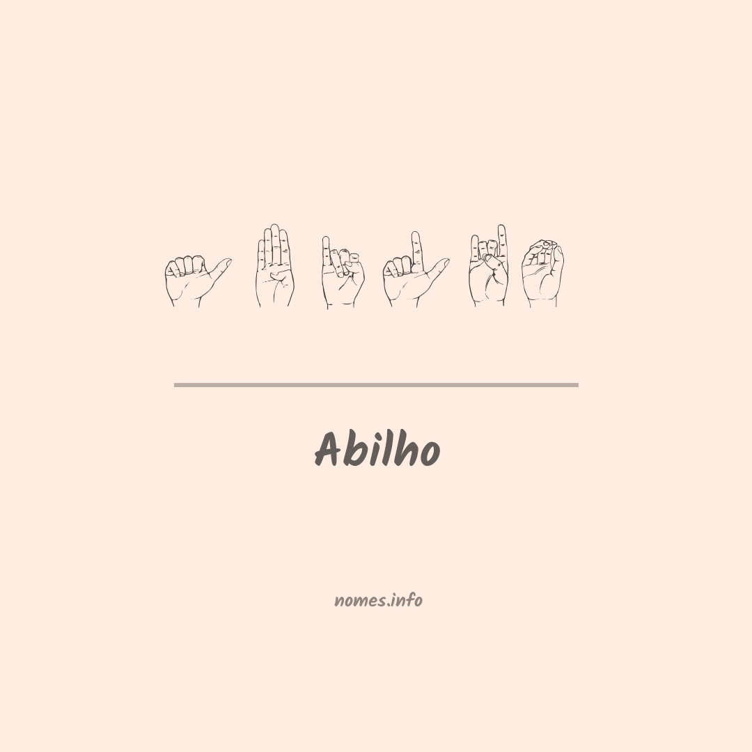 Abilho em Libras
