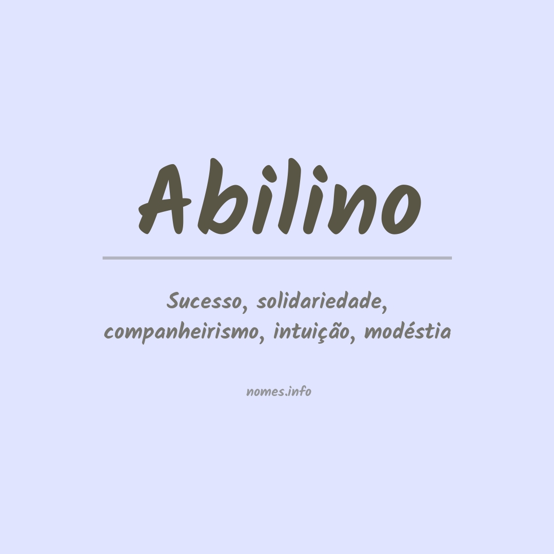 Significado do nome Abilino