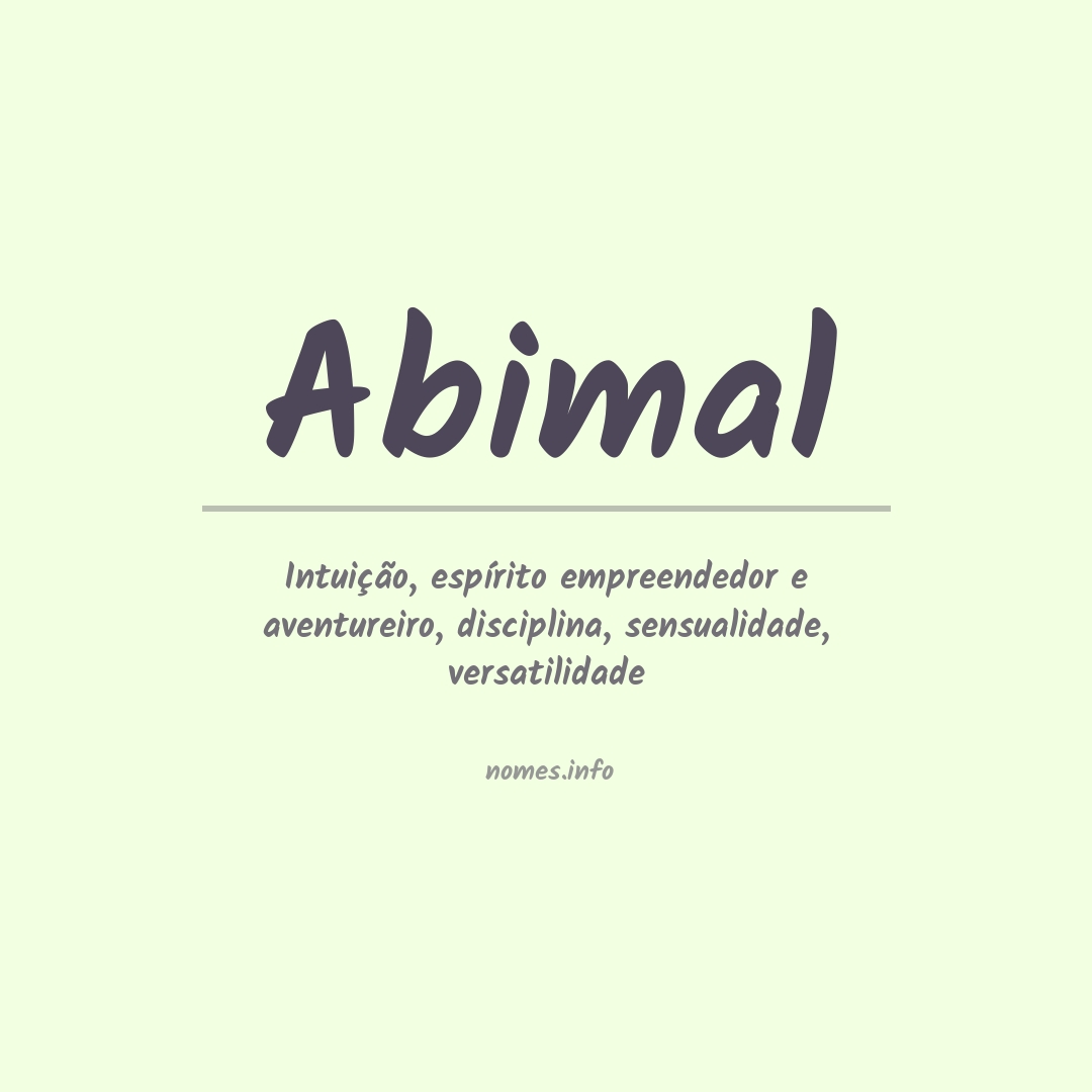 Significado do nome Abimal