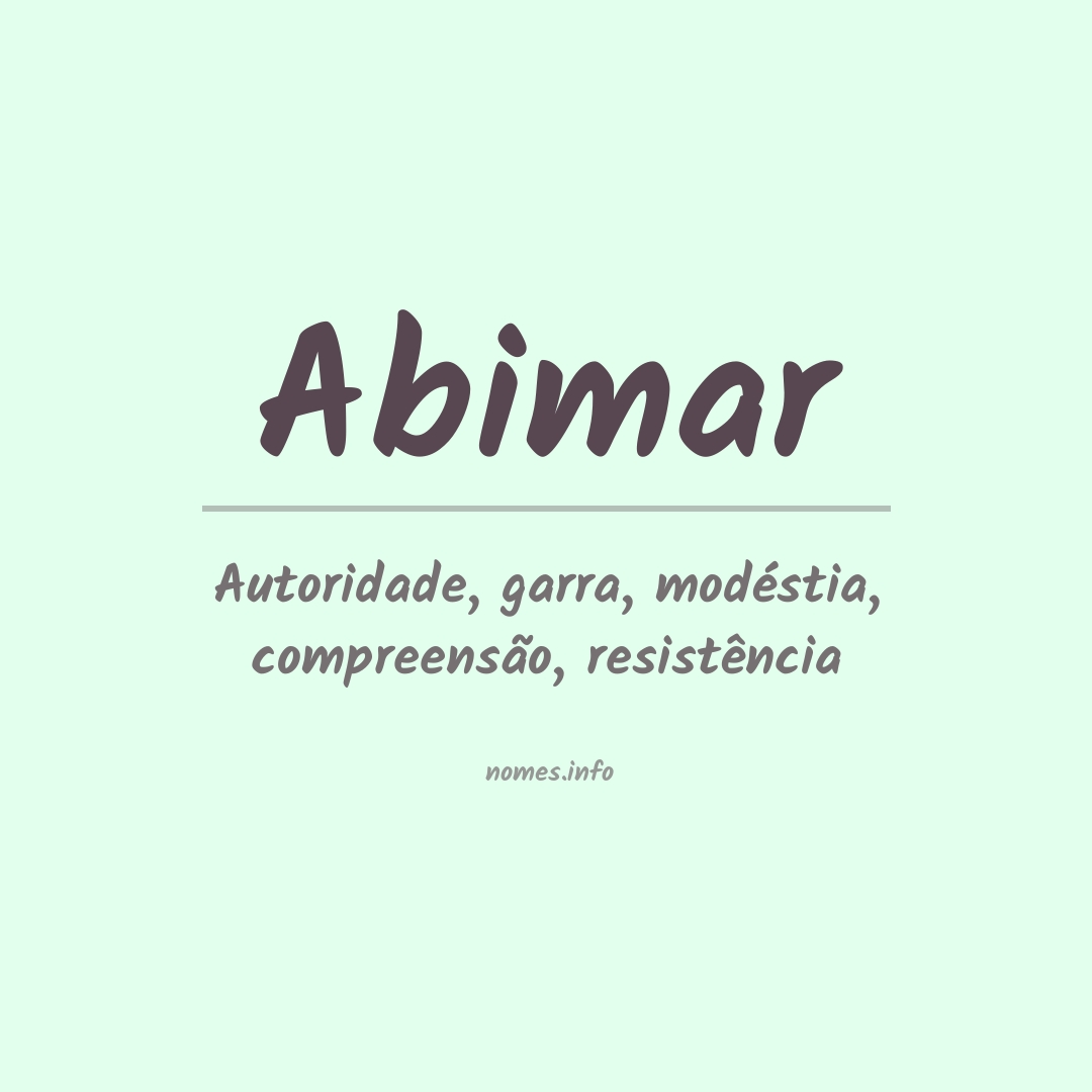 Significado do nome Abimar