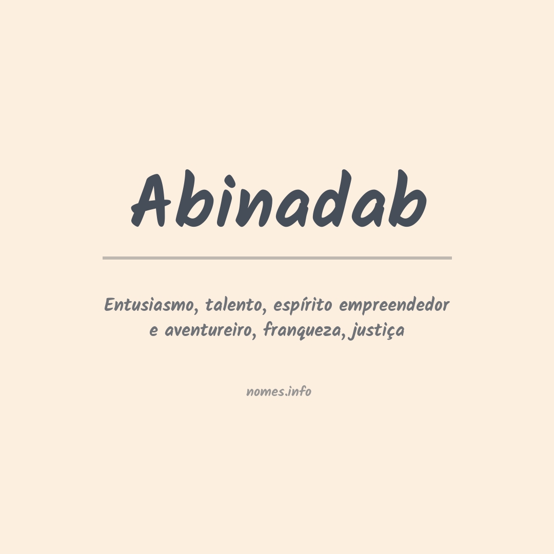 Significado do nome Abinadab