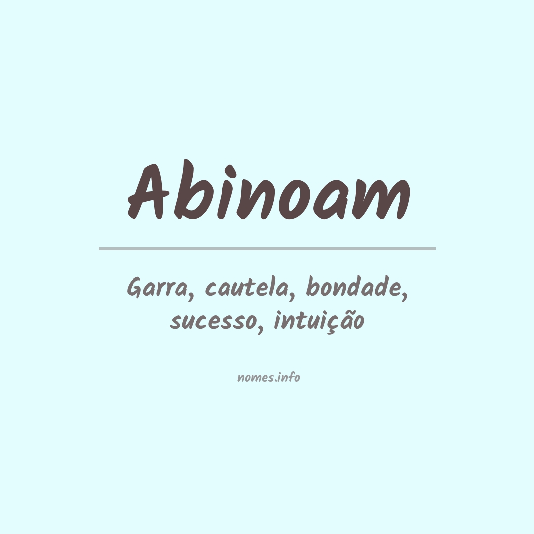 Significado do nome Abinoam