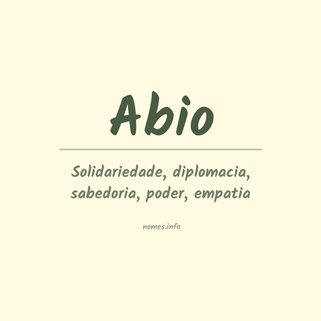 Significado do nome Abio