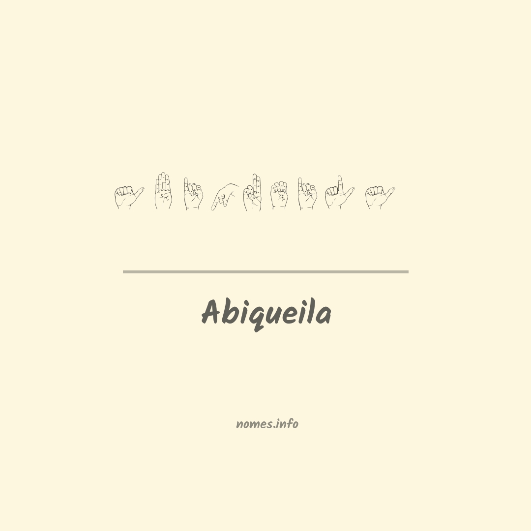 Abiqueila em Libras