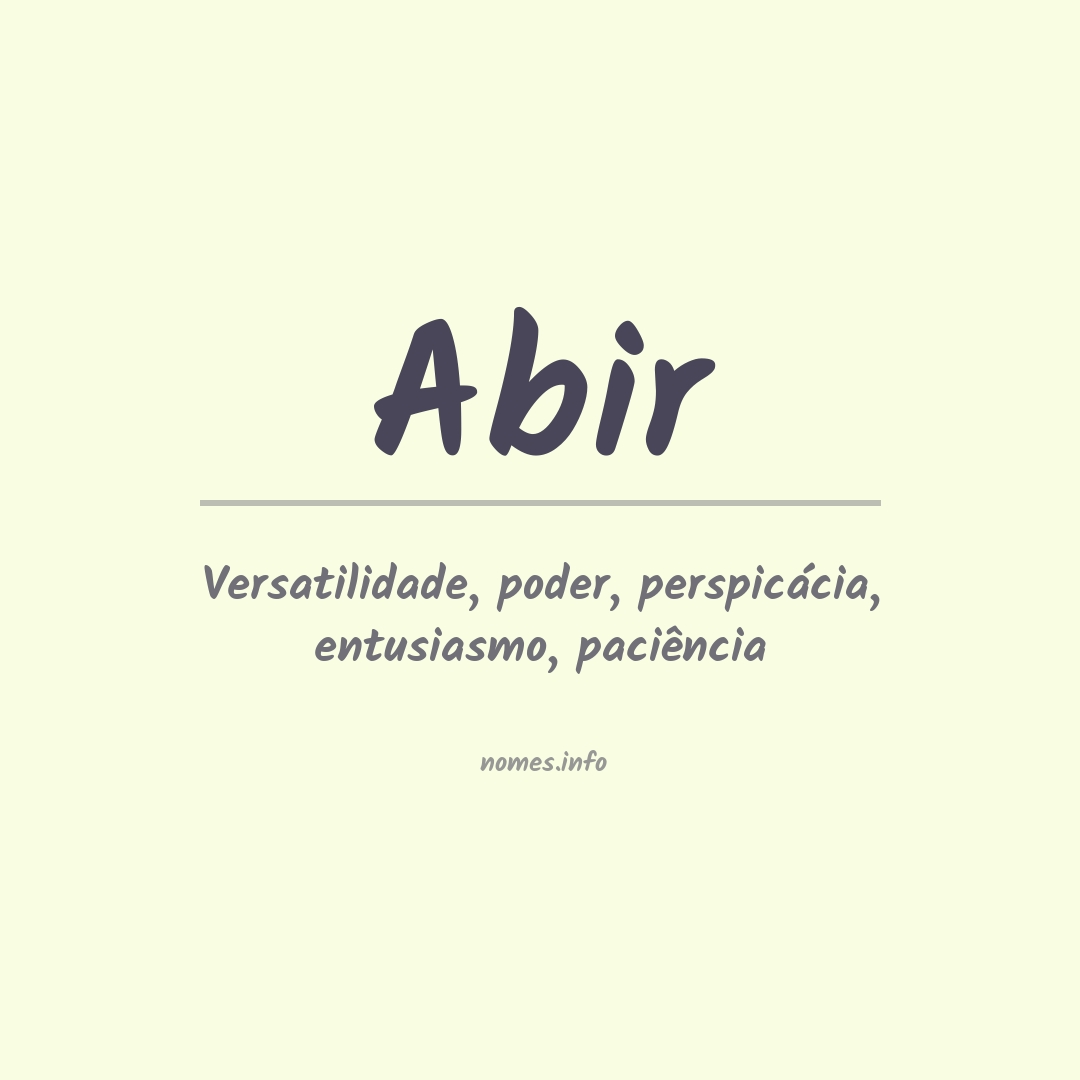 Significado do nome Abir