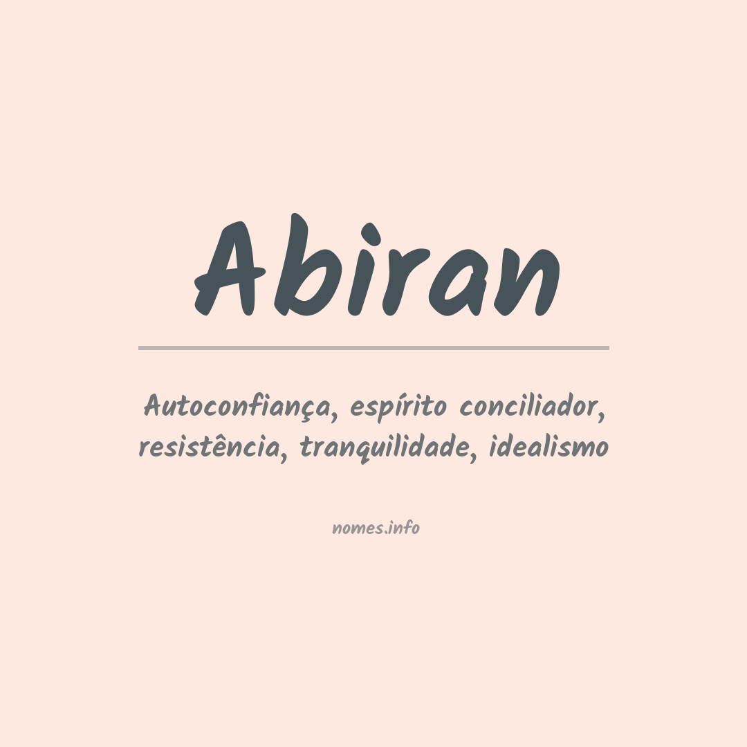 Significado do nome Abiran