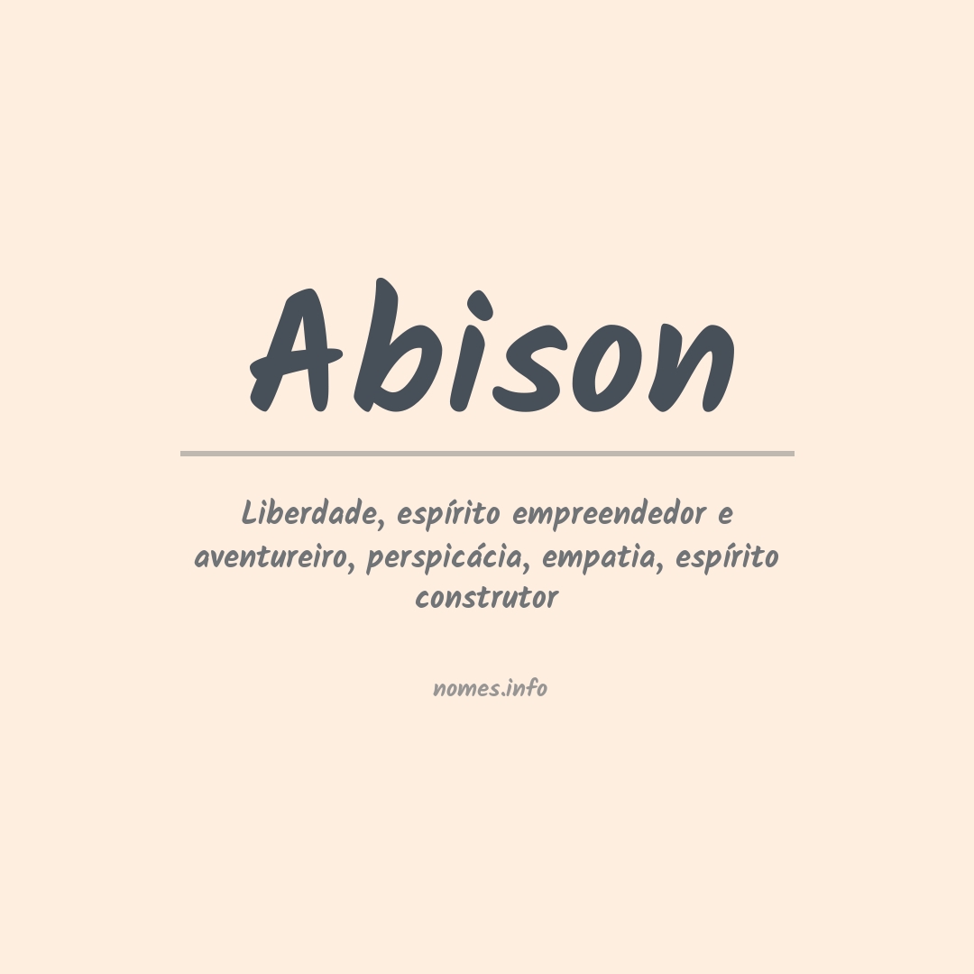 Significado do nome Abison