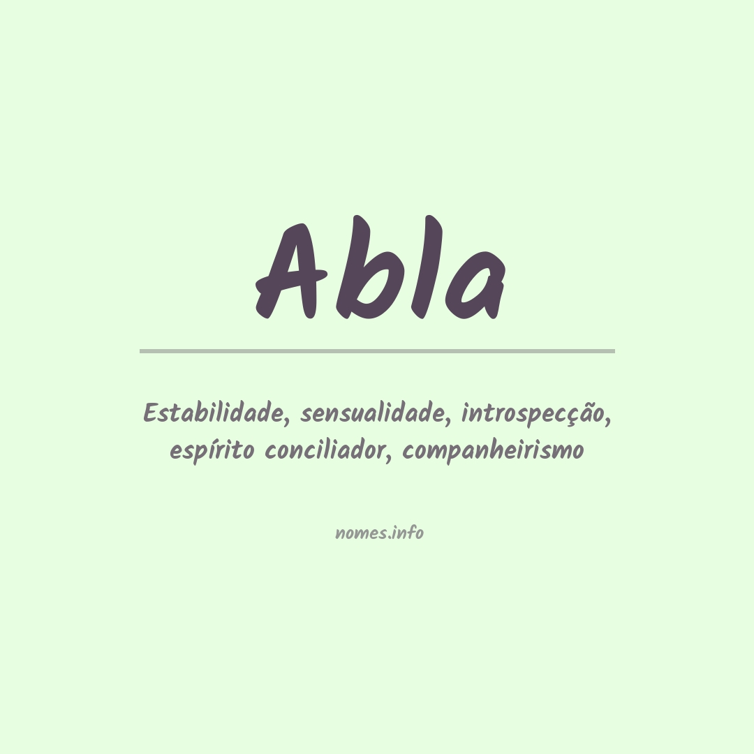 Significado do nome Abla