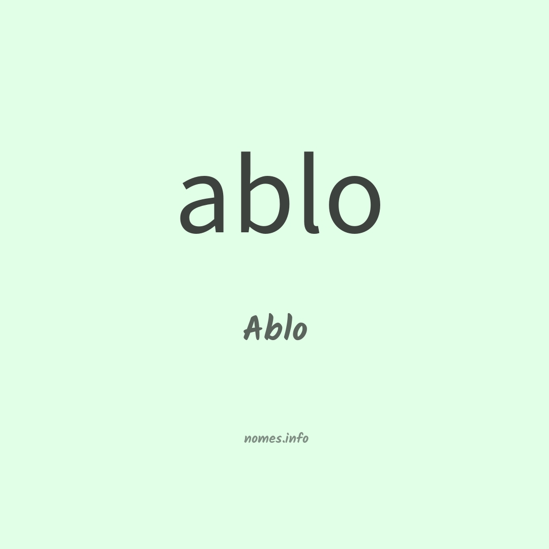 Ablo em chinês