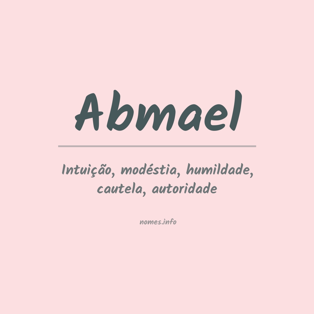 Significado do nome Abmael