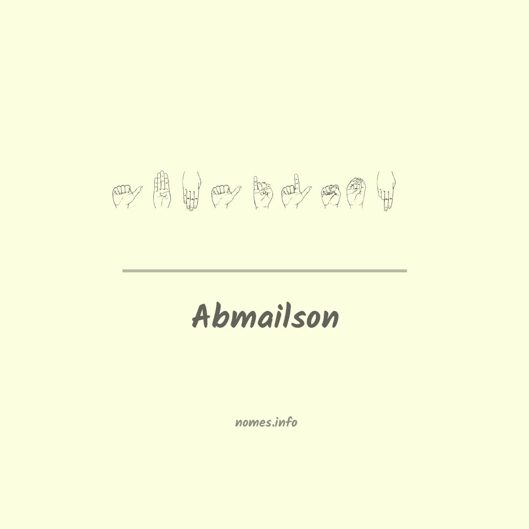 Abmailson em Libras